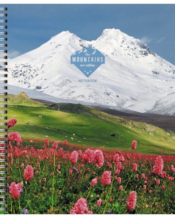 Тетрадь Горные вершины, 80 листов, клетка, в ассортименте