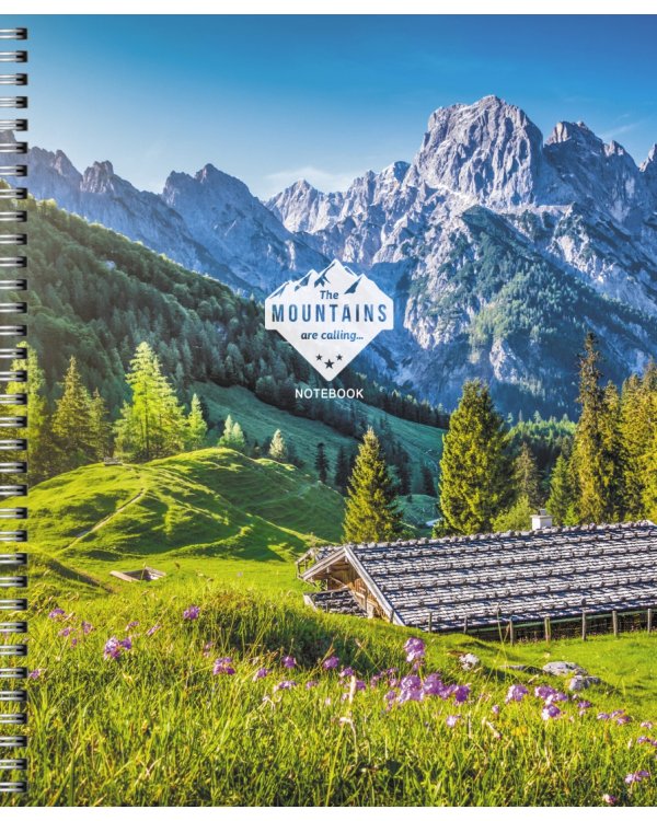 Тетрадь Горные вершины, 80 листов, клетка, в ассортименте