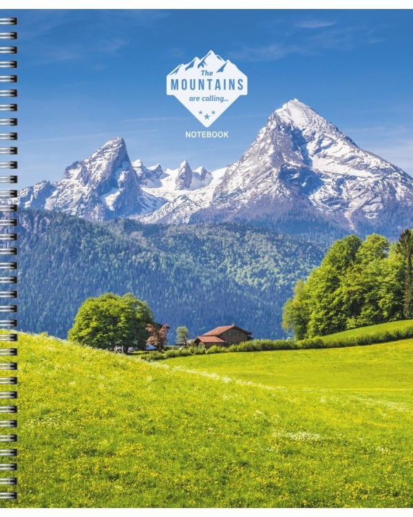 Тетрадь Горные вершины, 80 листов, клетка, в ассортименте