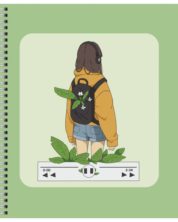 Тетрадь Summer, 96 листов, клетка, в ассортименте