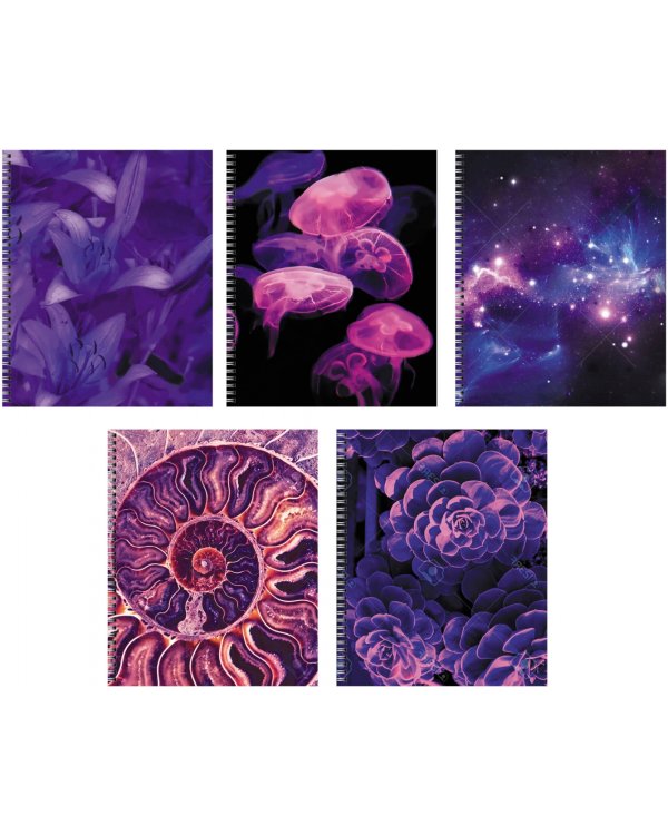 Тетрадь Violet Mix, 96 листов, клетка, в ассортименте