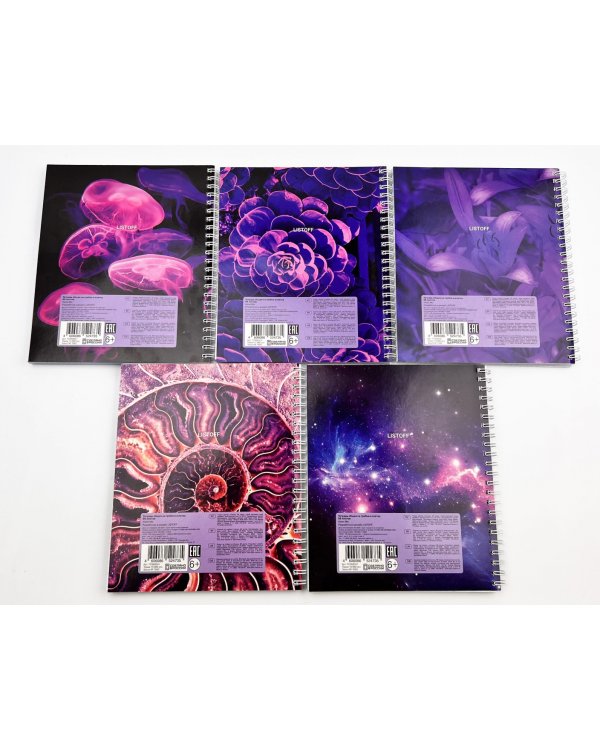 Тетрадь Violet Mix, 96 листов, клетка, в ассортименте