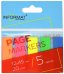 Закладки клейкие пластиковые, 20 штук по 5 цветов, ассорти неоновые