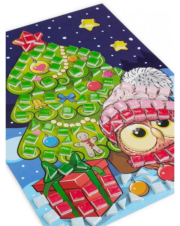 Разноцветная мозаика 3 в 1. Мишка. Единорог. Сова