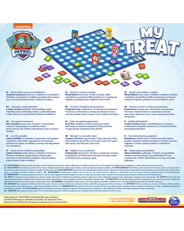 TREFL PAW PATROL Настольная игра Мои Лакомства