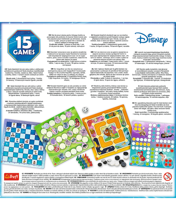 TREFL DISNEY Комплект настольных игр 15 в 1