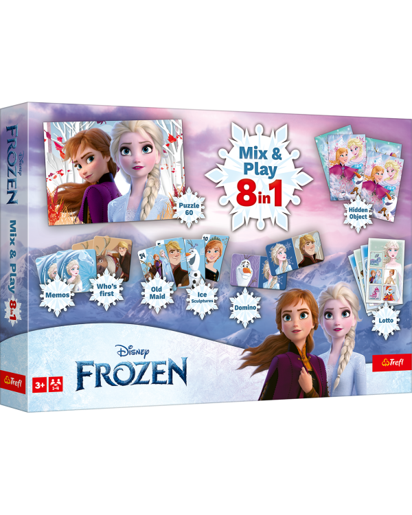 TREFL FROZEN 8in1 Mix&play набор настольных игр