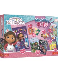 TREFL GABBY´S DOLLHOUSE 8in1 Mix&Play набор настольных игр Кукольный домик Габби