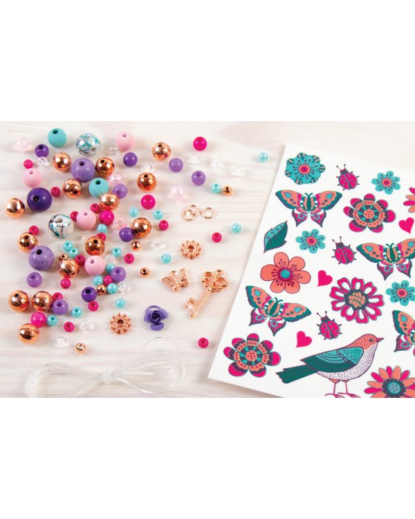 MAKE IT REAL Набор для создания шарм-браслетов "Цветочная фантазия"