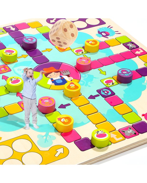 TOPBRIGHT Деревянная настольная игра "Счастливая ферма"