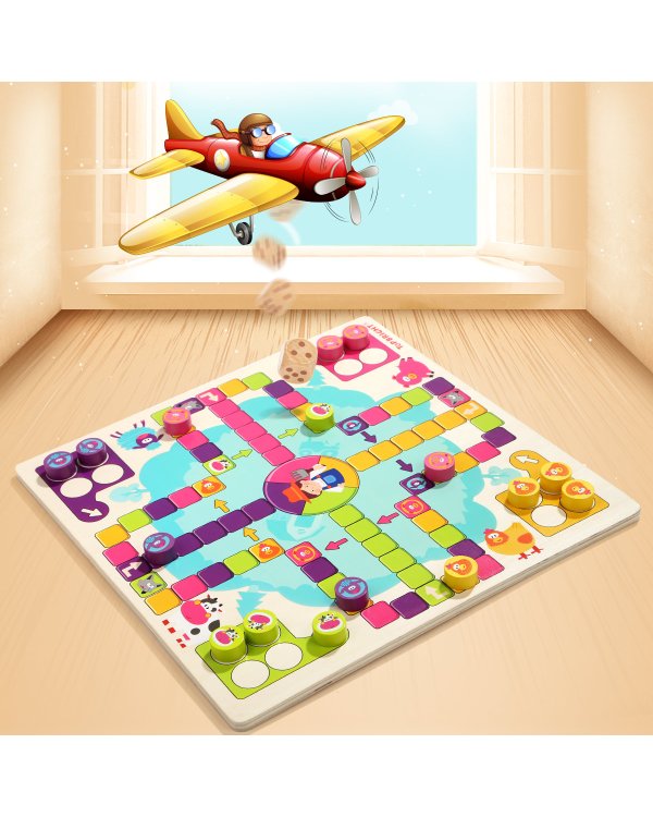 TOPBRIGHT Деревянная настольная игра "Счастливая ферма"