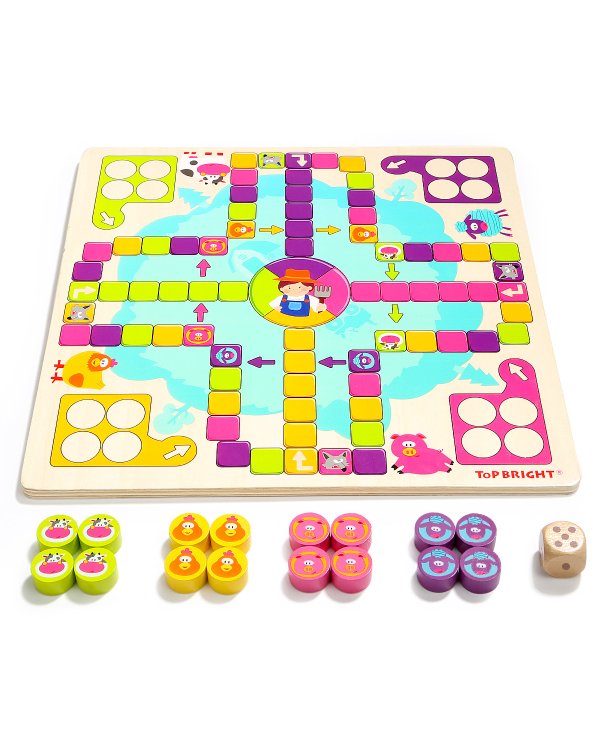 TOPBRIGHT Деревянная настольная игра "Счастливая ферма"