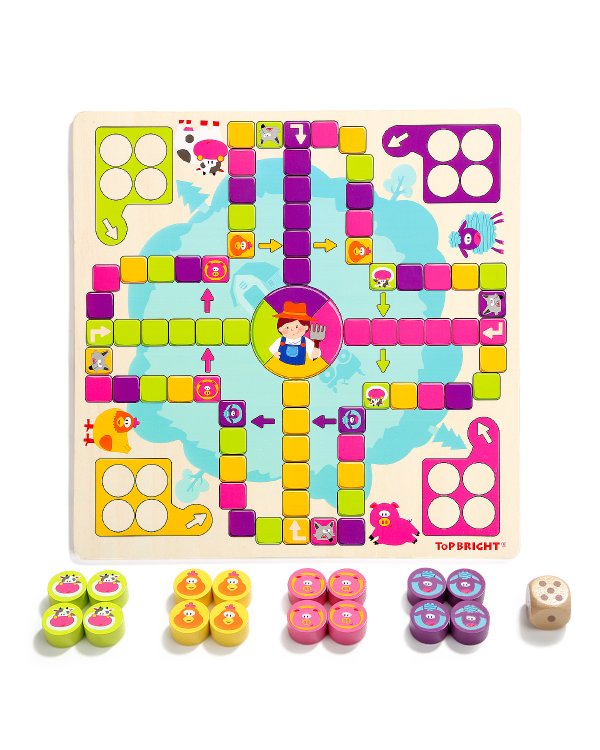 TOPBRIGHT Деревянная настольная игра "Счастливая ферма"