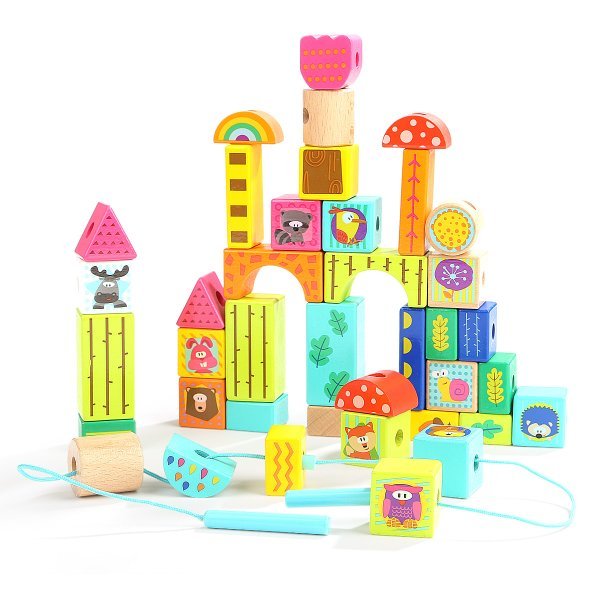 TOPBRIGHT Строительные блоки "Лесные животные", 38 штук