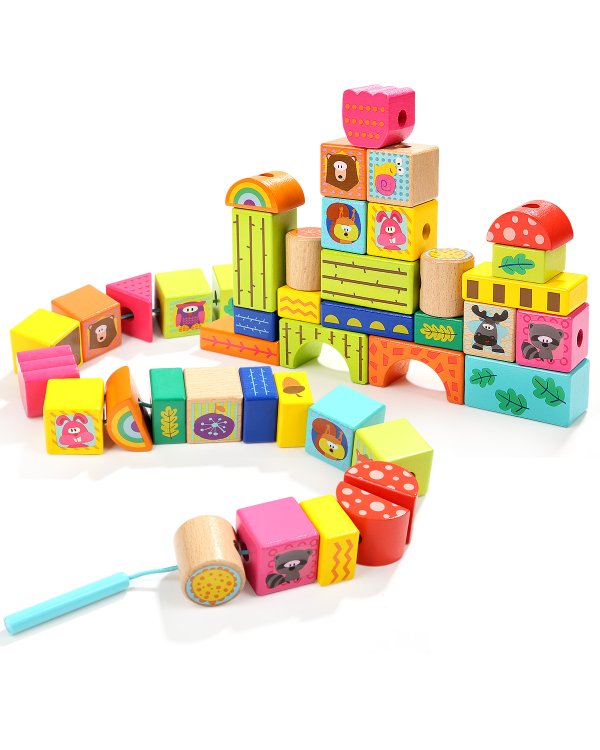 TOPBRIGHT Строительные блоки "Лесные животные", 38 штук