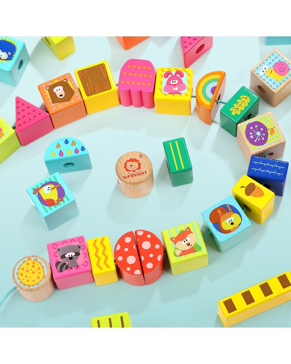 TOPBRIGHT Строительные блоки "Лесные животные", 38 штук