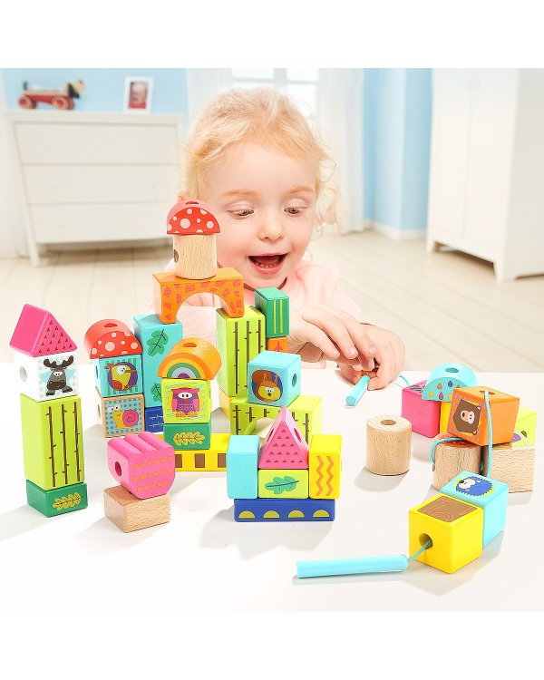 TOPBRIGHT Строительные блоки "Лесные животные", 38 штук