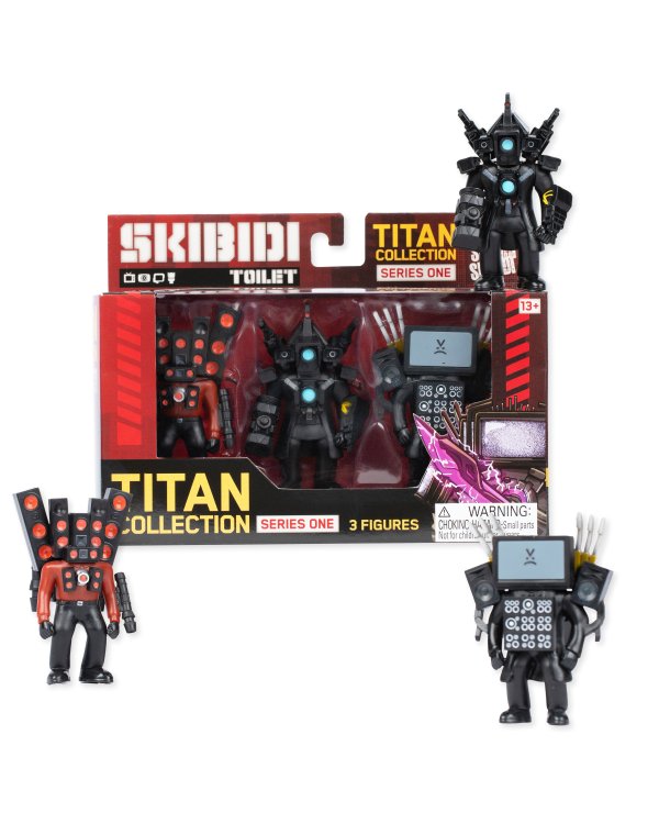 SKIBIDI TOILET Набор фигурок Titan, 3 шт