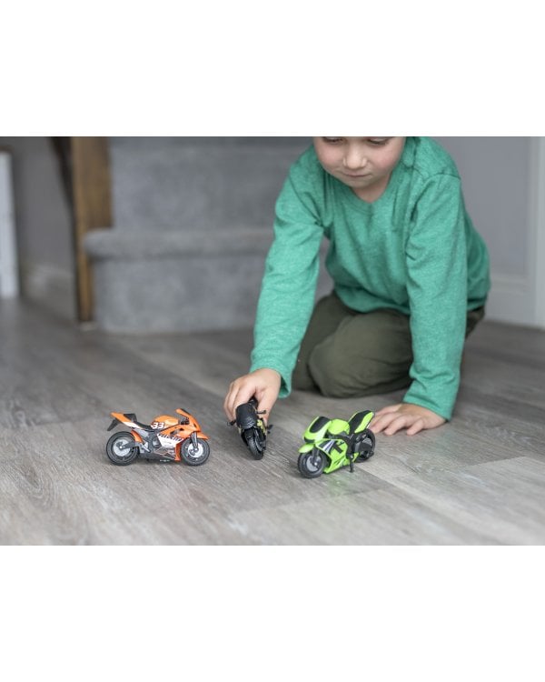 TEAMSTERZ Металлическая моделька спортивного мотоцикла, 11 см