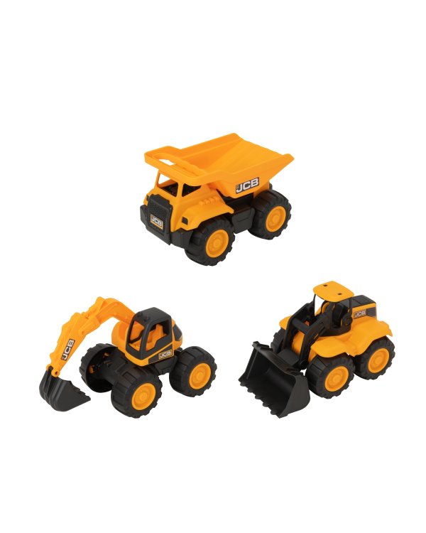 TEAMSTERZ JCB набор из трёх машин, 18см