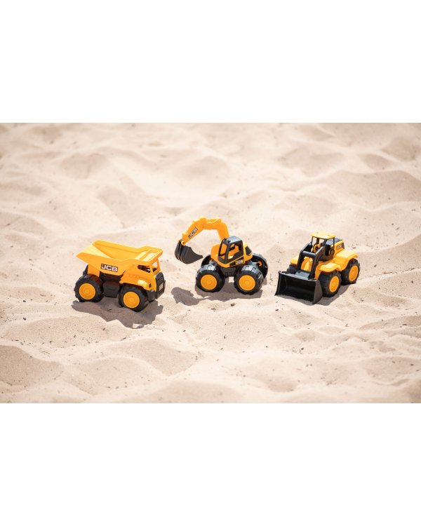 TEAMSTERZ JCB набор из трёх машин, 18см