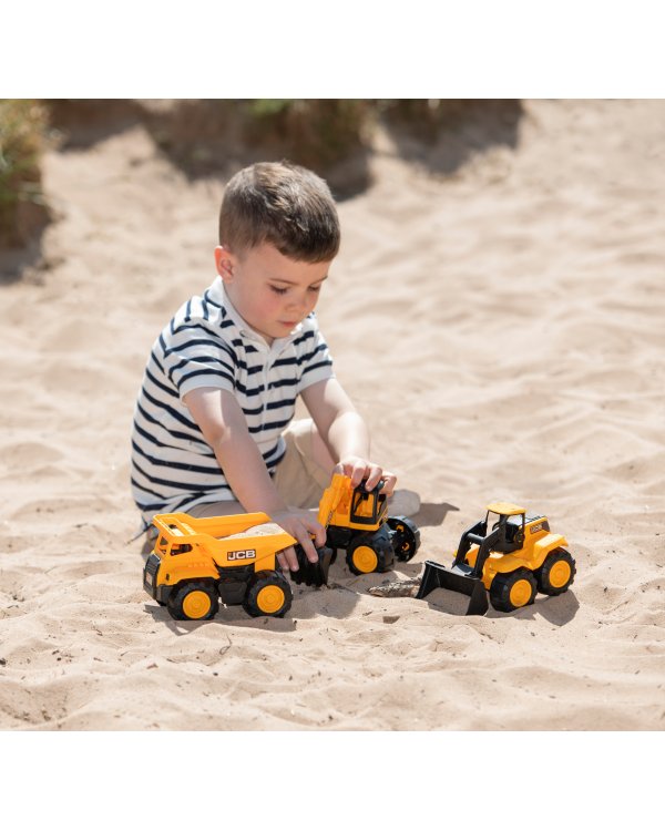 TEAMSTERZ JCB набор из трёх машин, 18см