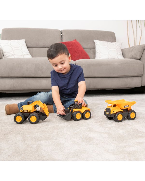 TEAMSTERZ JCB набор из трёх машин, 18см