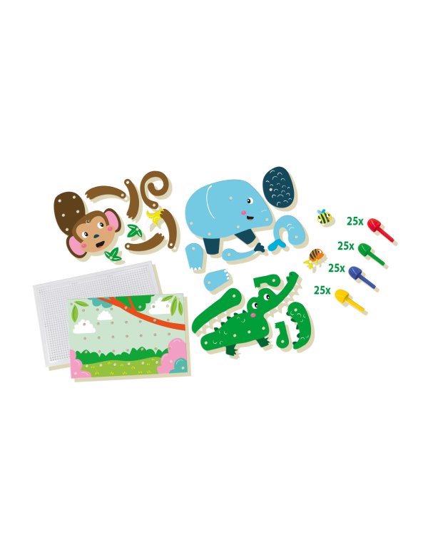 SES Мозаичная доска для колышков "Животные"