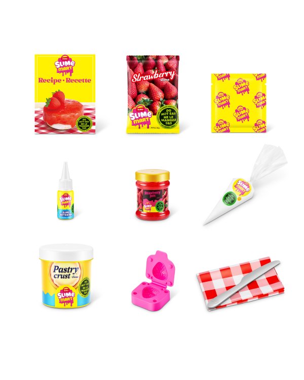SLIME MART комплект для изготовления слайма Shopping Bag Strawberry Cheescake
