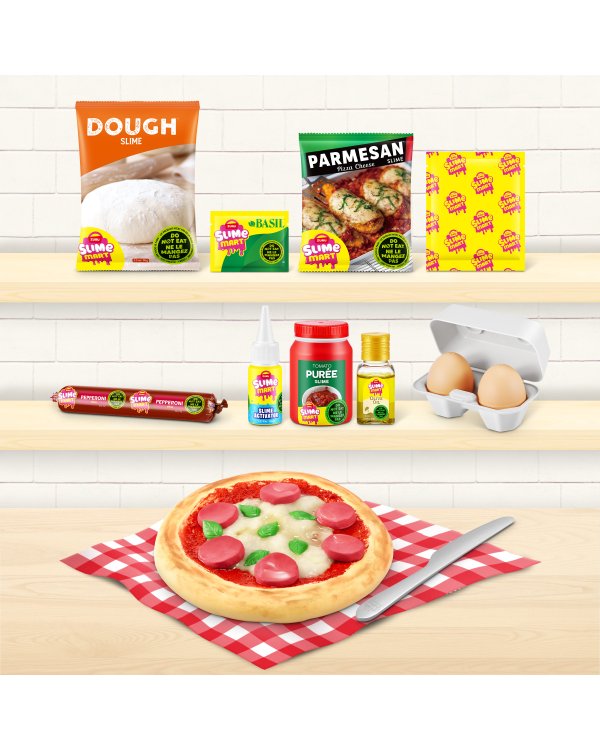 SLIME MART комплект для изготовления слайма Shopping Basket Pizza