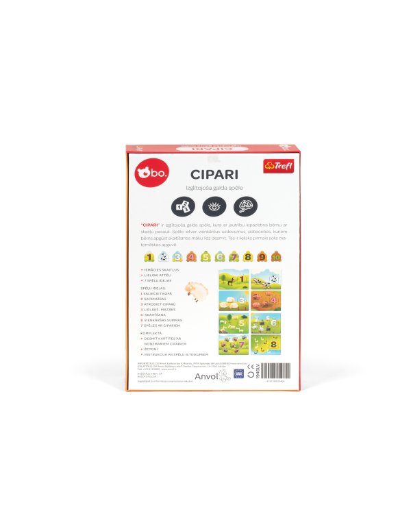 bo. Развивающая настольная игра "Цифры" (на латышском языке)