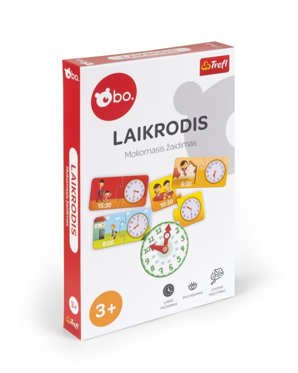 bo. Развивающая настольная игра "Часы" (на литовском языке)