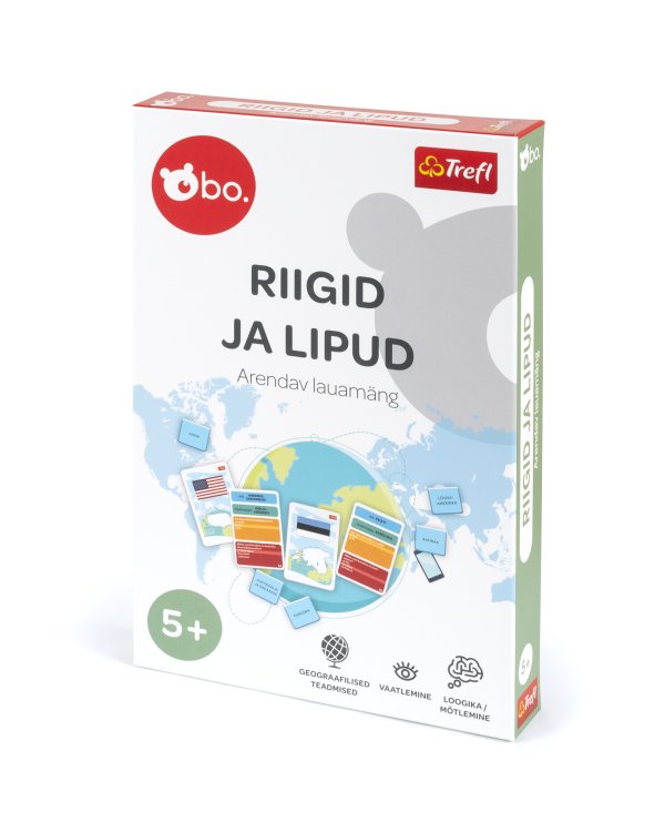 bo. Развивающая настольная игра "Страны и флаги" (на эстонском языке)