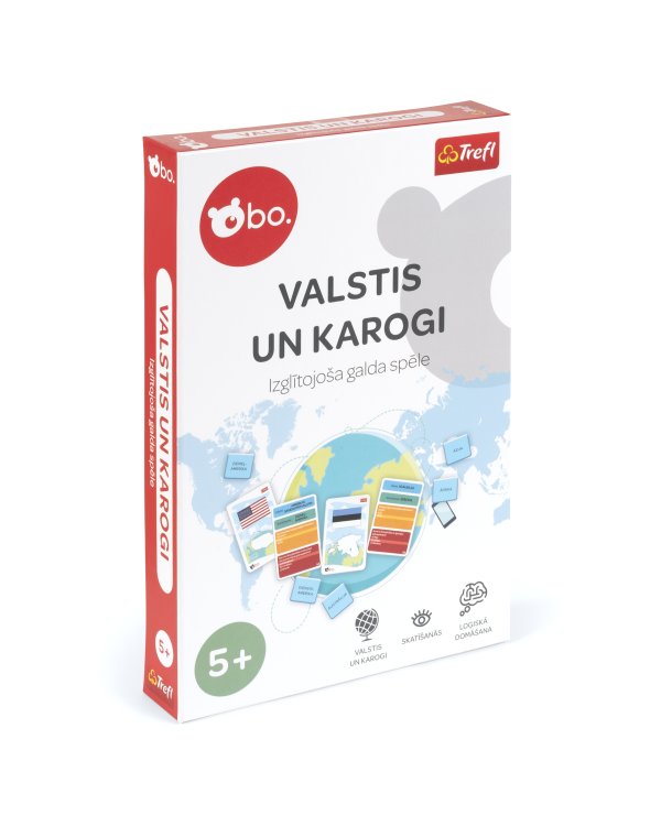 bo. Развивающая настольная игра "Страны и флаги" (на латышском языке)