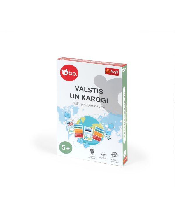 bo. Развивающая настольная игра "Страны и флаги" (на латышском языке)
