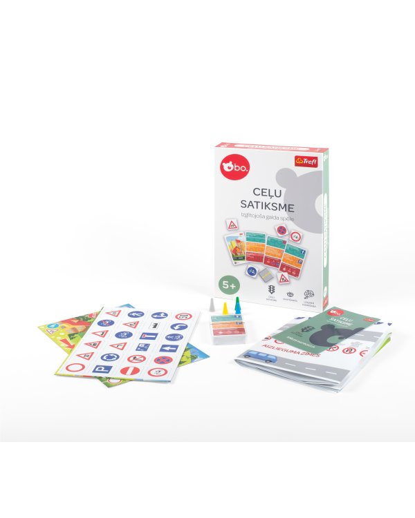 bo. Развивающая настольная игра "Дорожное движение" (на латышском языке)