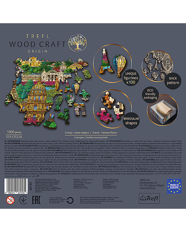 TREFL Пазл из дерева Франция 1000 шт.