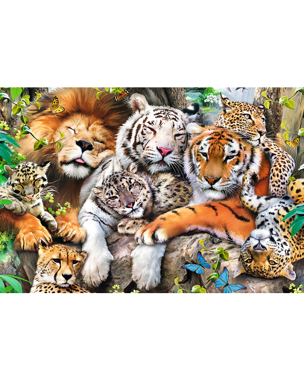 TREFL Пазл из дерева Дикие кошки в джунглях 500+1 шт.