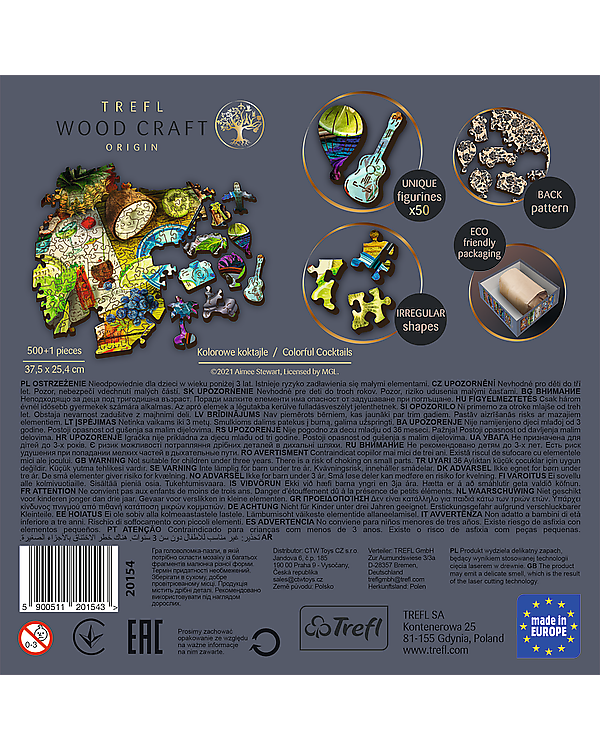 TREFL Пазл из дерева Коктейли 500+1 шт.