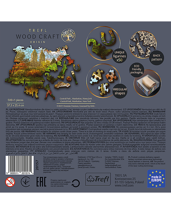TREFL Пазл из дерева Центральный парк в Манхэттене 500+1 шт.