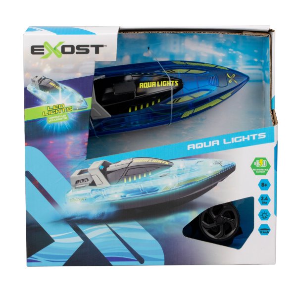 EXOST лодка на радиоуправлении AQUA LIGHTS, масштаб 1:18