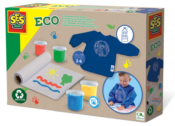 SES Эко-набор с фартуком для рисования пальцами