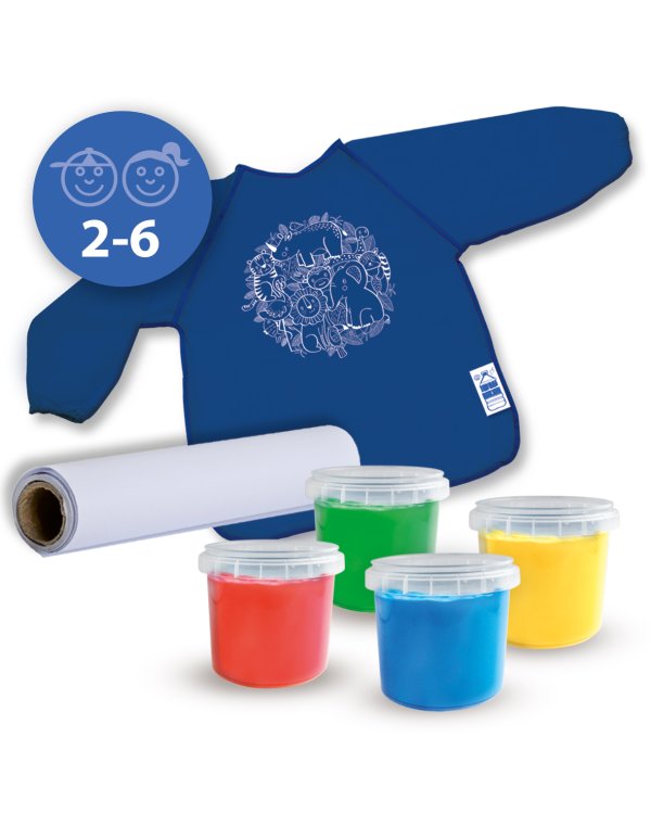 SES Эко-набор с фартуком для рисования пальцами