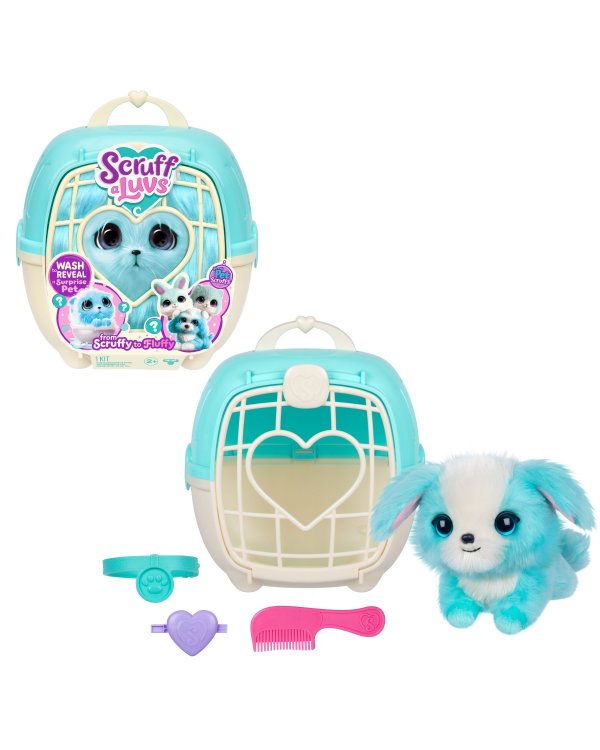 SCRUFF-A-LUVS мягкий домашний любимец, голубой, 19 см