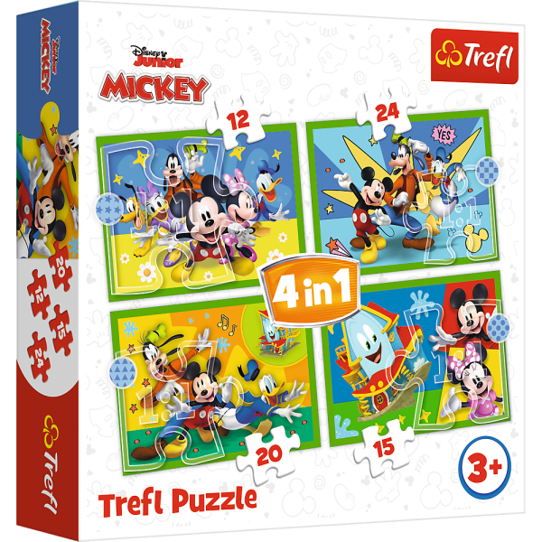 TREFL MICKEY MOUSE Комплект пазлов 4в1