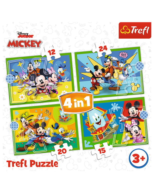 TREFL MICKEY MOUSE Комплект пазлов 4в1