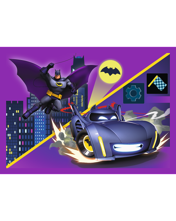 TREFL BATWHEELS Комплект пазлов 4в1 Бэтколёса