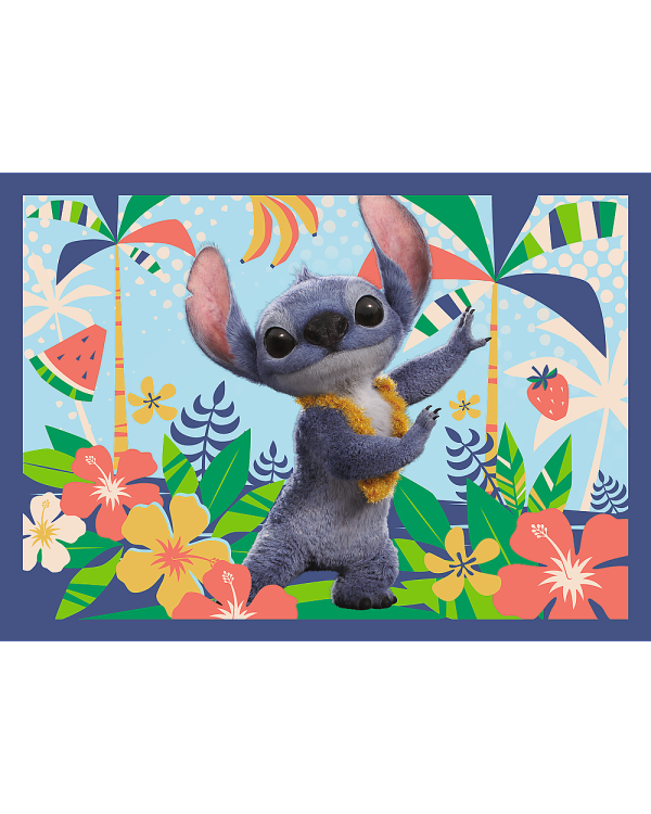 TREFL DISNEY STITCH Комплект пазлов 4в1 Отпуск на Гавайях