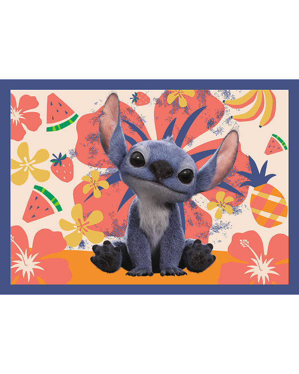 TREFL DISNEY STITCH Комплект пазлов 4в1 Отпуск на Гавайях