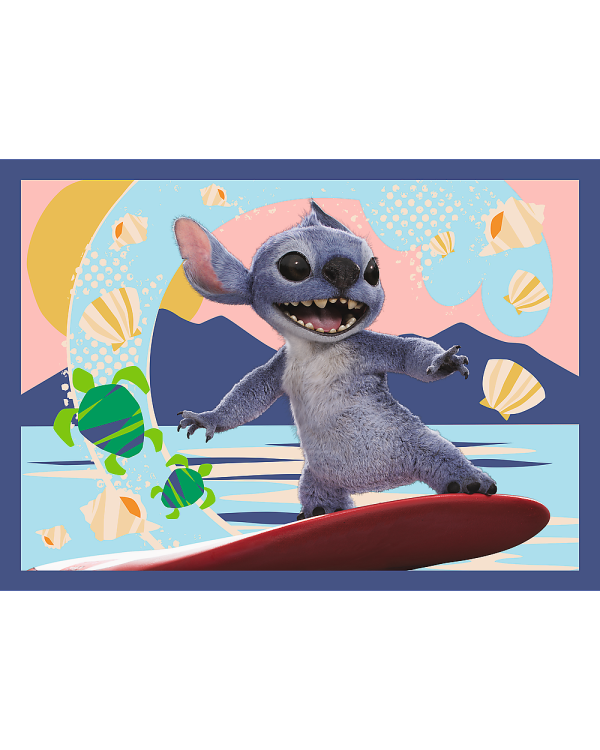 TREFL DISNEY STITCH Комплект пазлов 4в1 Отпуск на Гавайях